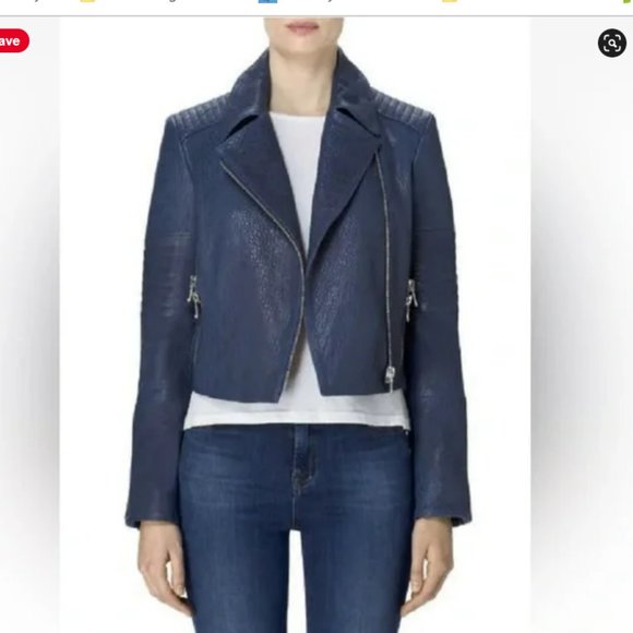 J Brand AIAH Leather Motorcycle Jacket - Picture 4 of 16